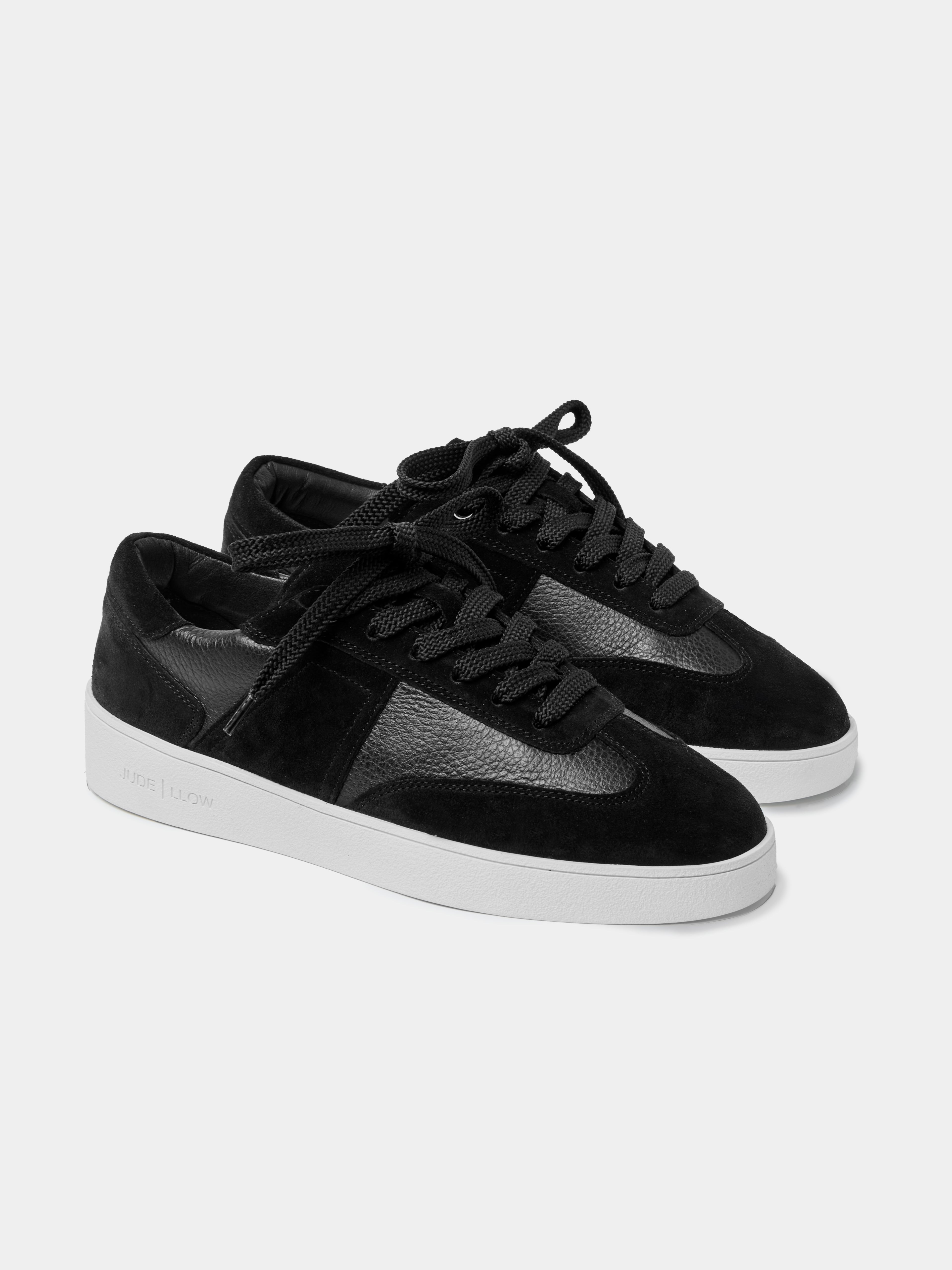 PIERRE | Black Leather & Suede